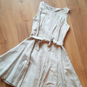 Beige Linen Dress